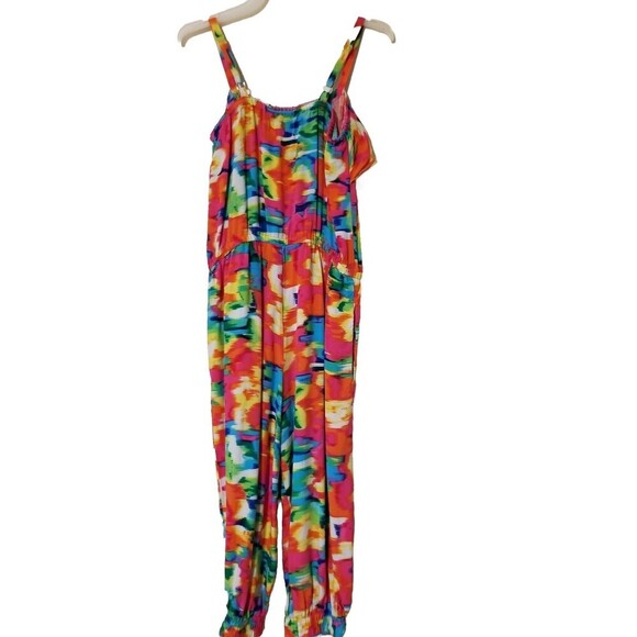 The Childrens Place Multicolor Romper Jumpsuit Girls 5/6 Summer - Picture 2 of 4
